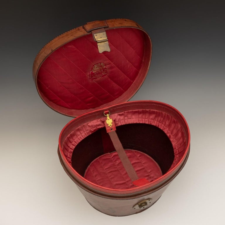 Edwardian Leather Top Hat Case, circa 1905 at 1stDibs