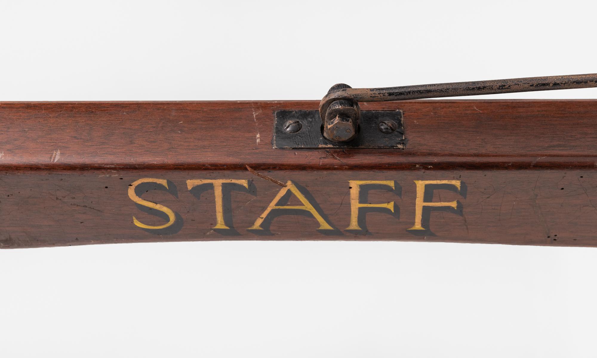 Edwardian Library Barrier Sign, England, circa 1910 For Sale at 1stDibs
