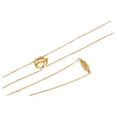 Edwardian Long Gold Necklace in Yellow Gold 18 Karats