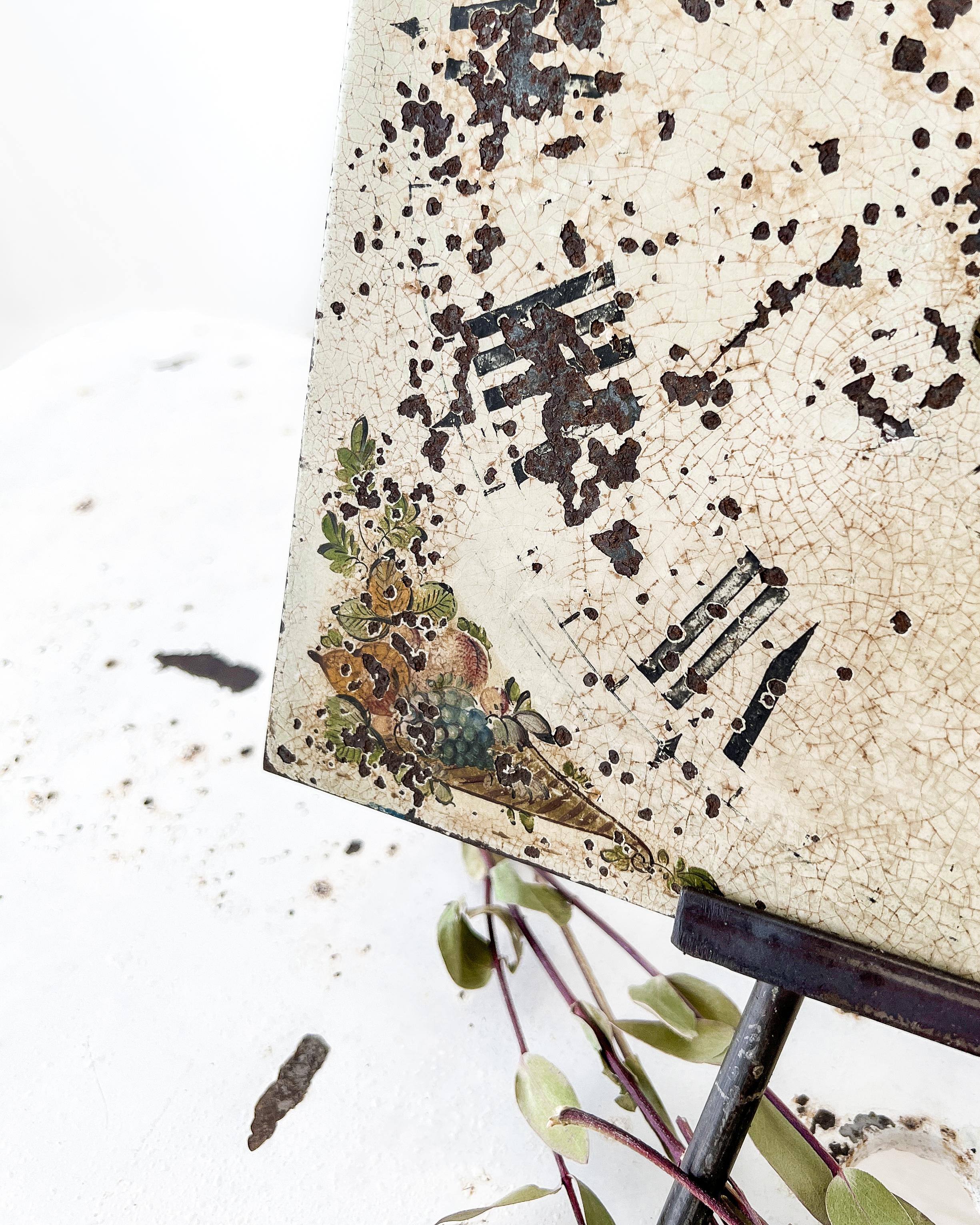 Early 19th Century Longcase Clock Dial Face on Custom Stand 3