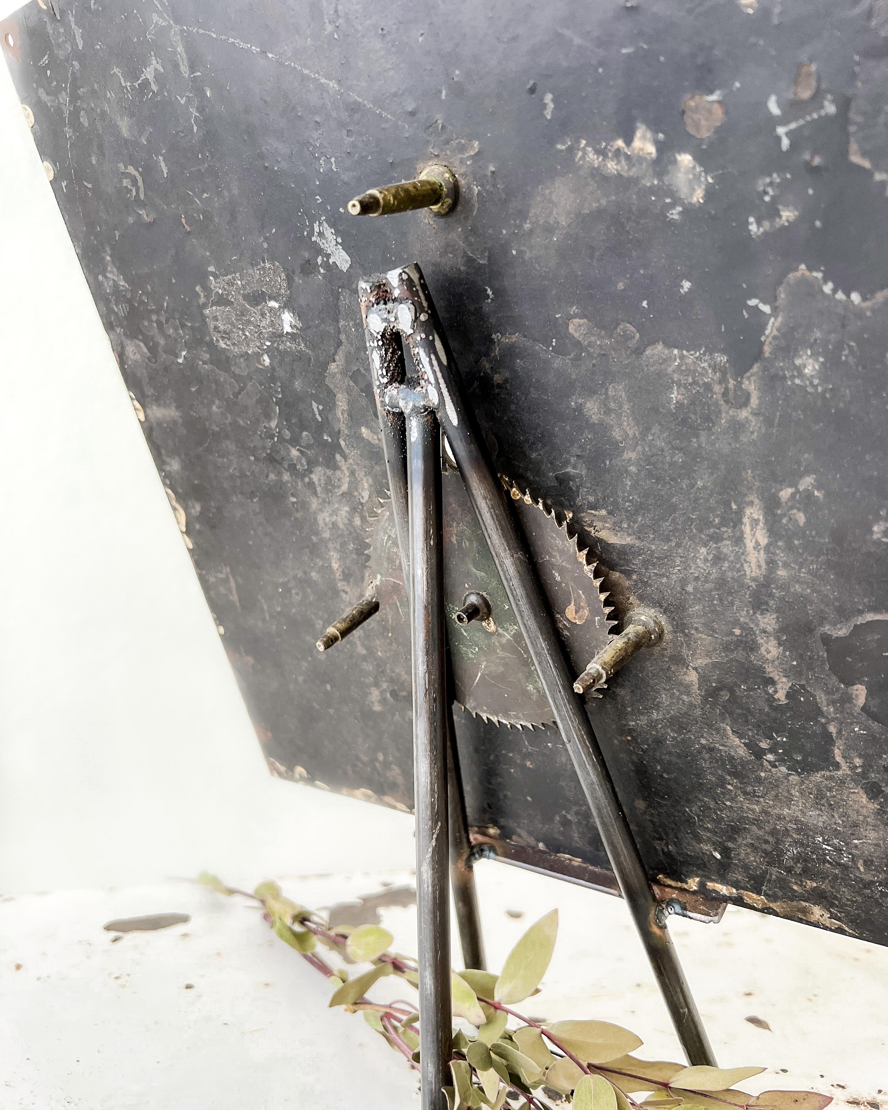 Early 19th Century Longcase Clock Dial Face on Custom Stand 7