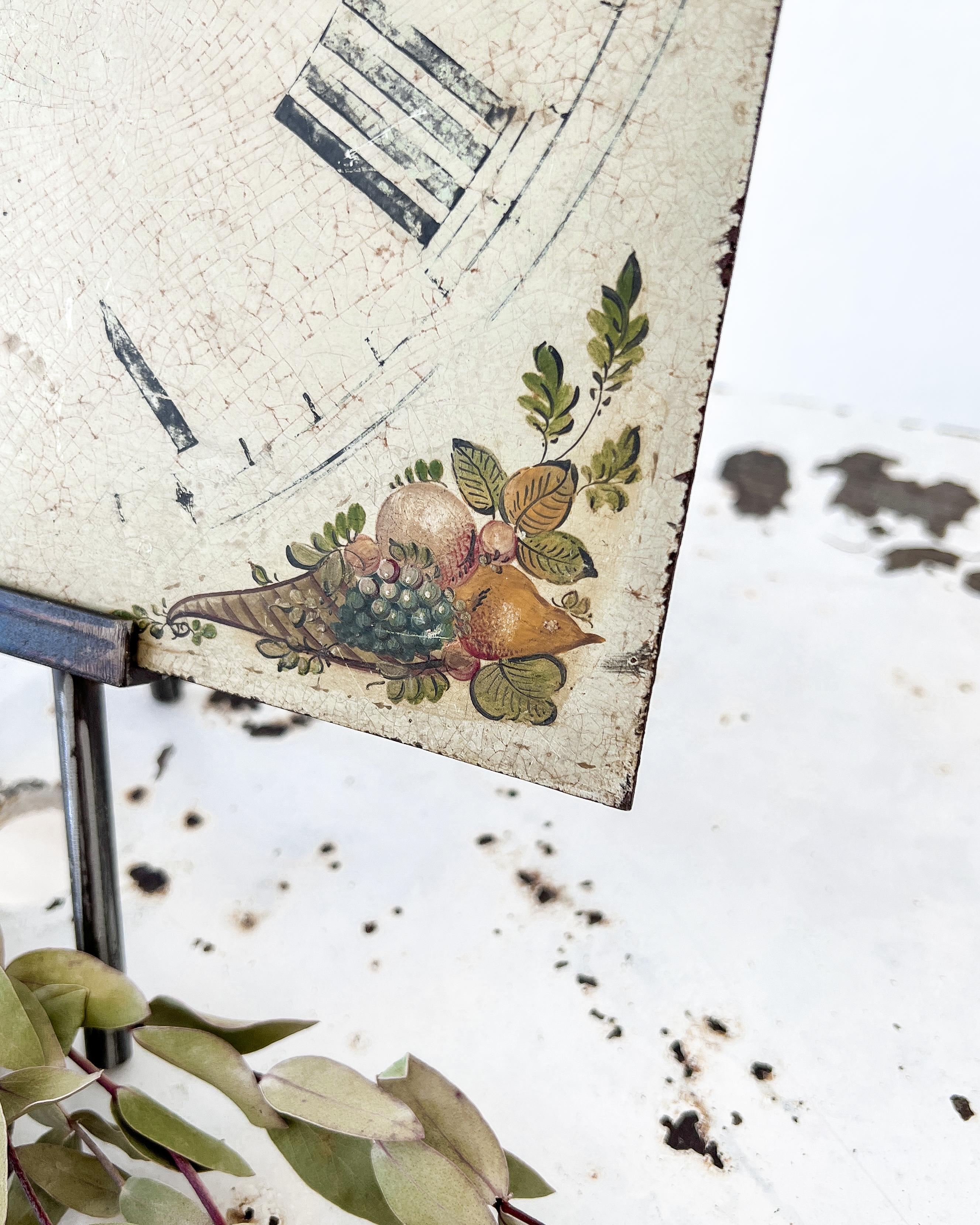 Early 19th Century Longcase Clock Dial Face on Custom Stand 1