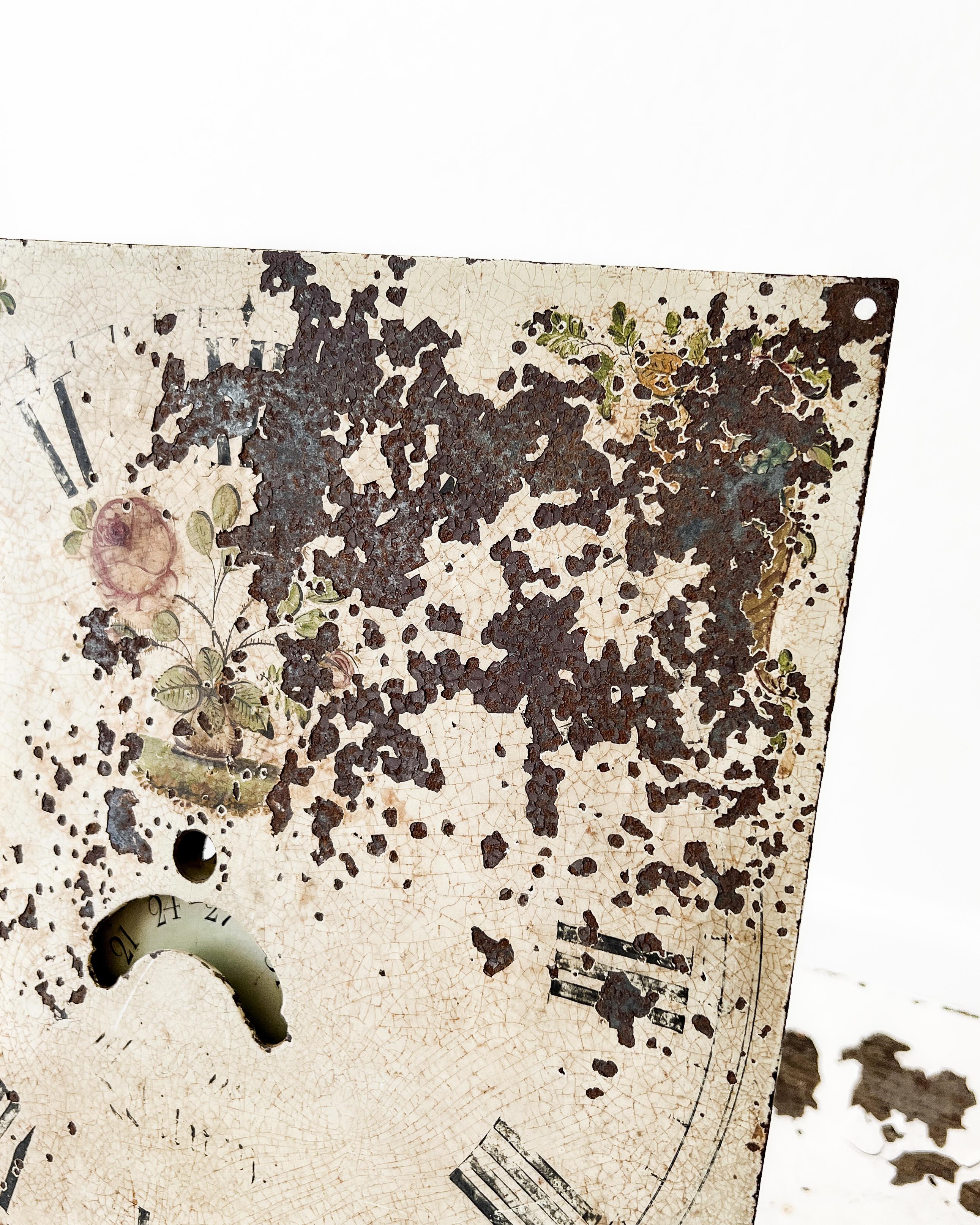 Early 19th Century Longcase Clock Dial Face on Custom Stand 2