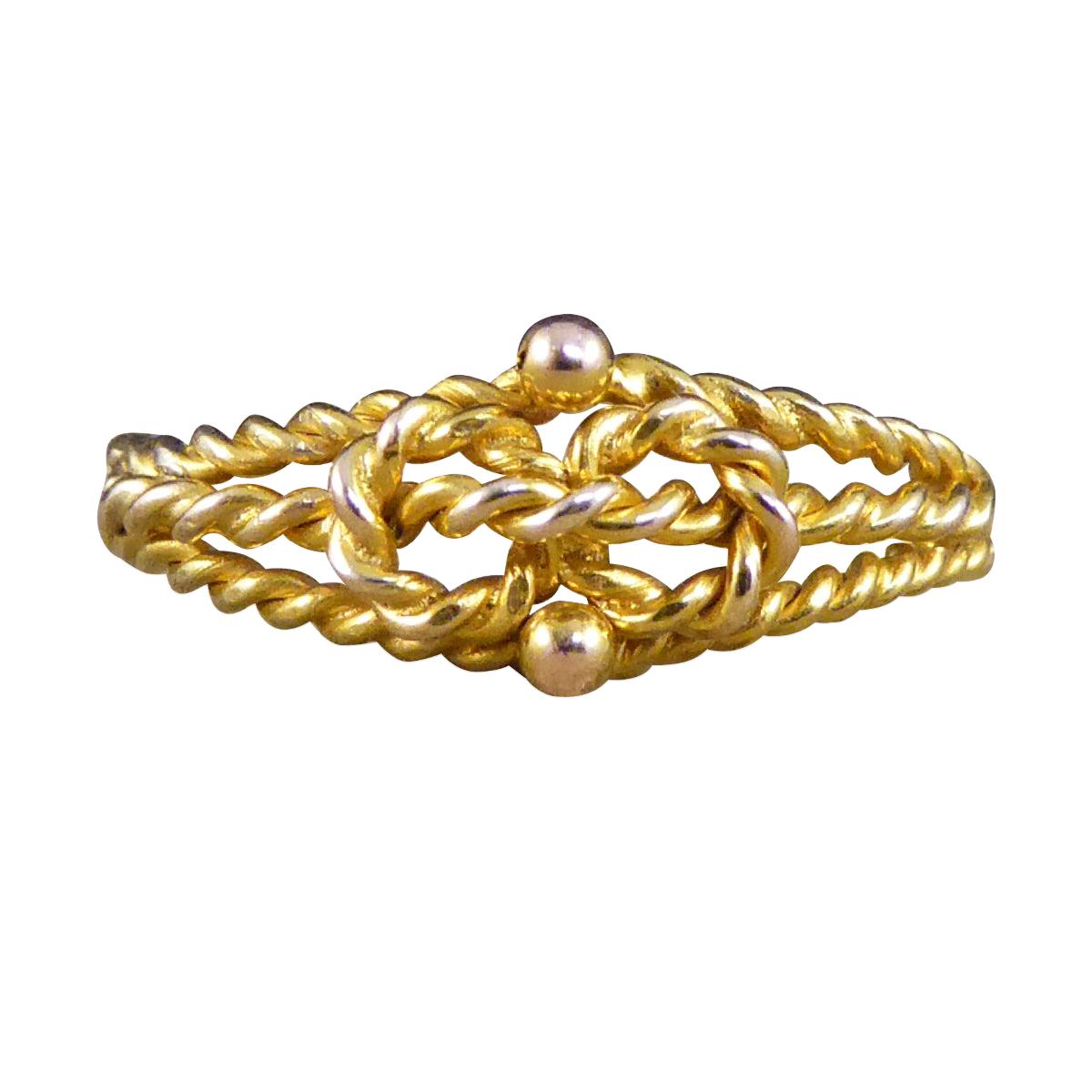 Edwardian Love Knot Ring Crafted in 9ct Yellow Gold