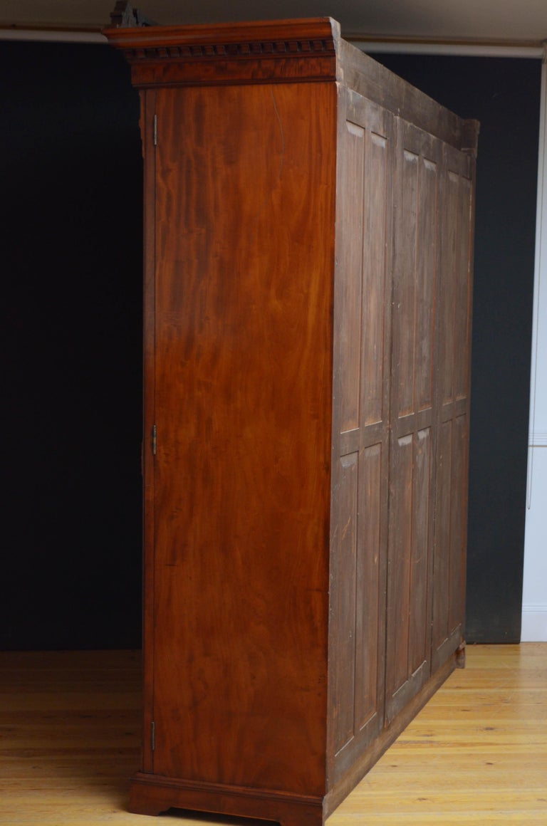 Edwardian Mahogany 3 Door Wardrobe For Sale At 1stdibs