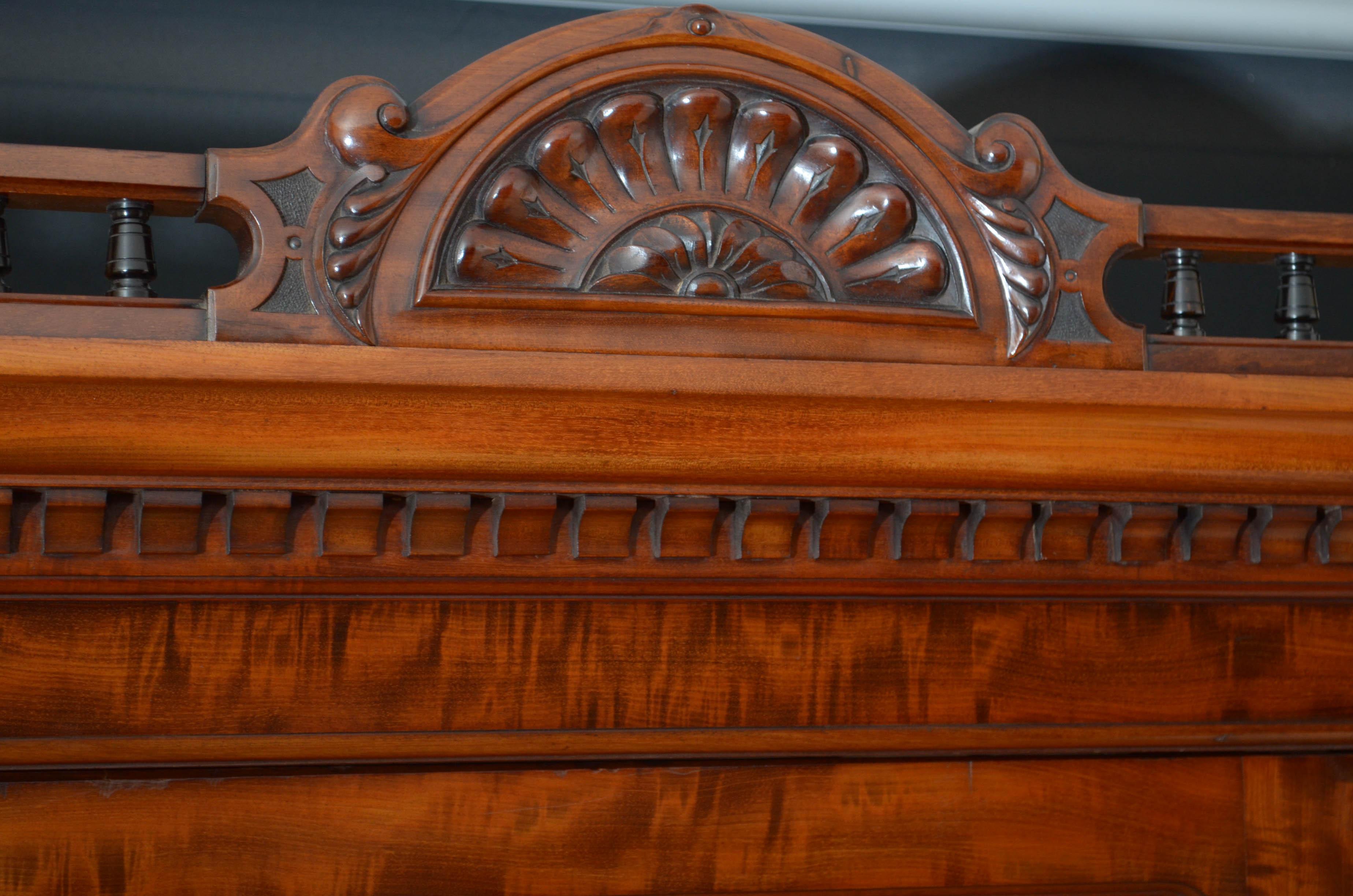 Early 20th Century Edwardian Mahogany 3-Door Wardrobe