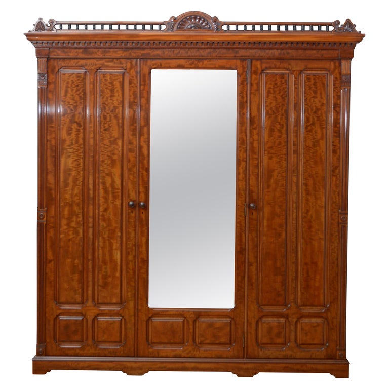Edwardian Mahogany 3 Door Wardrobe For Sale At 1stdibs
