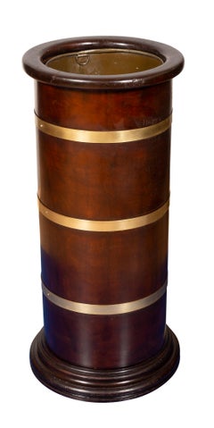 Edwardian Mahogany and Brass Bound Umbrella Stand