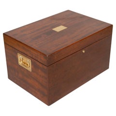 Edwardianischer Humidor aus Mahagoni und Messing