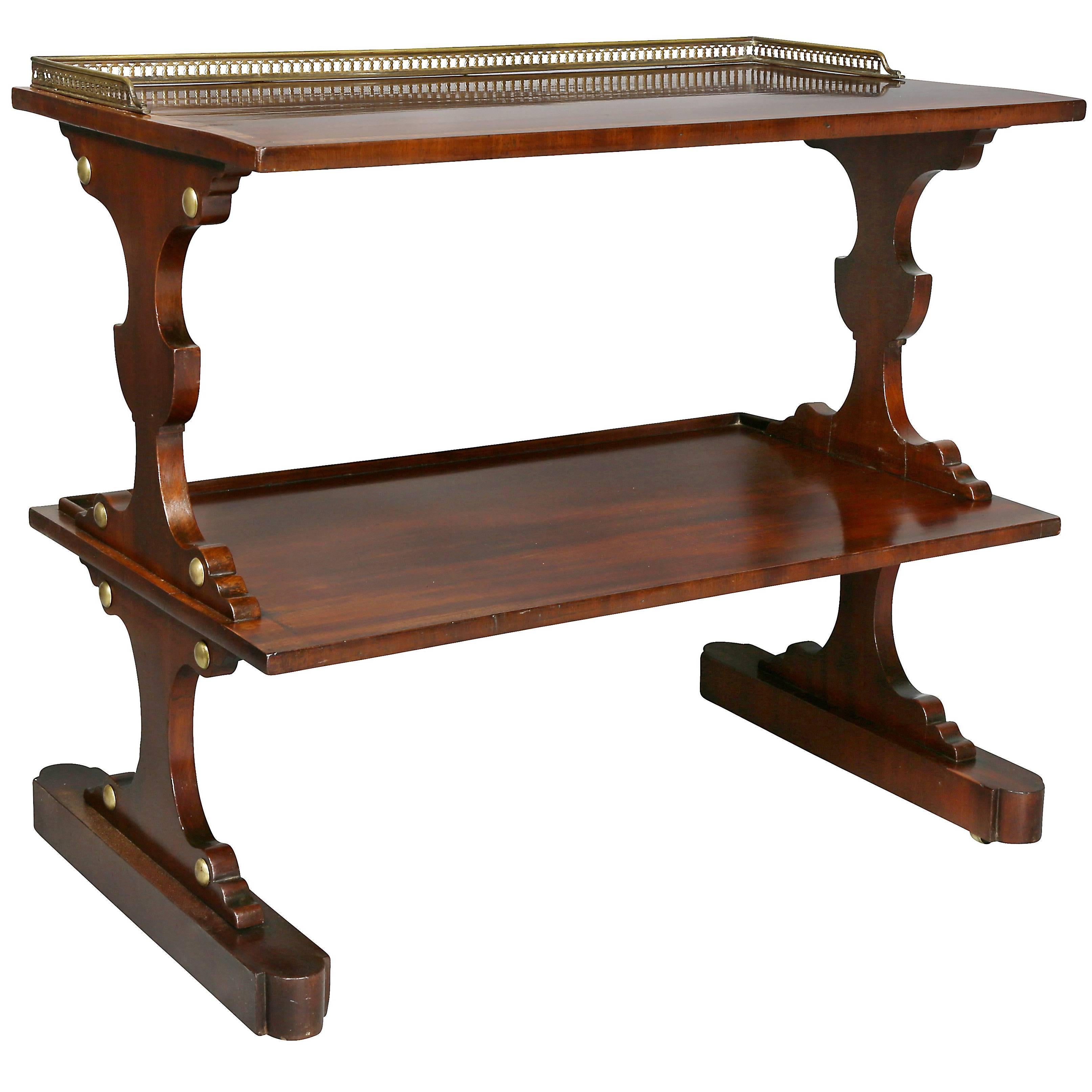 Edwardian Mahogany and Crossbanded End Table For Sale