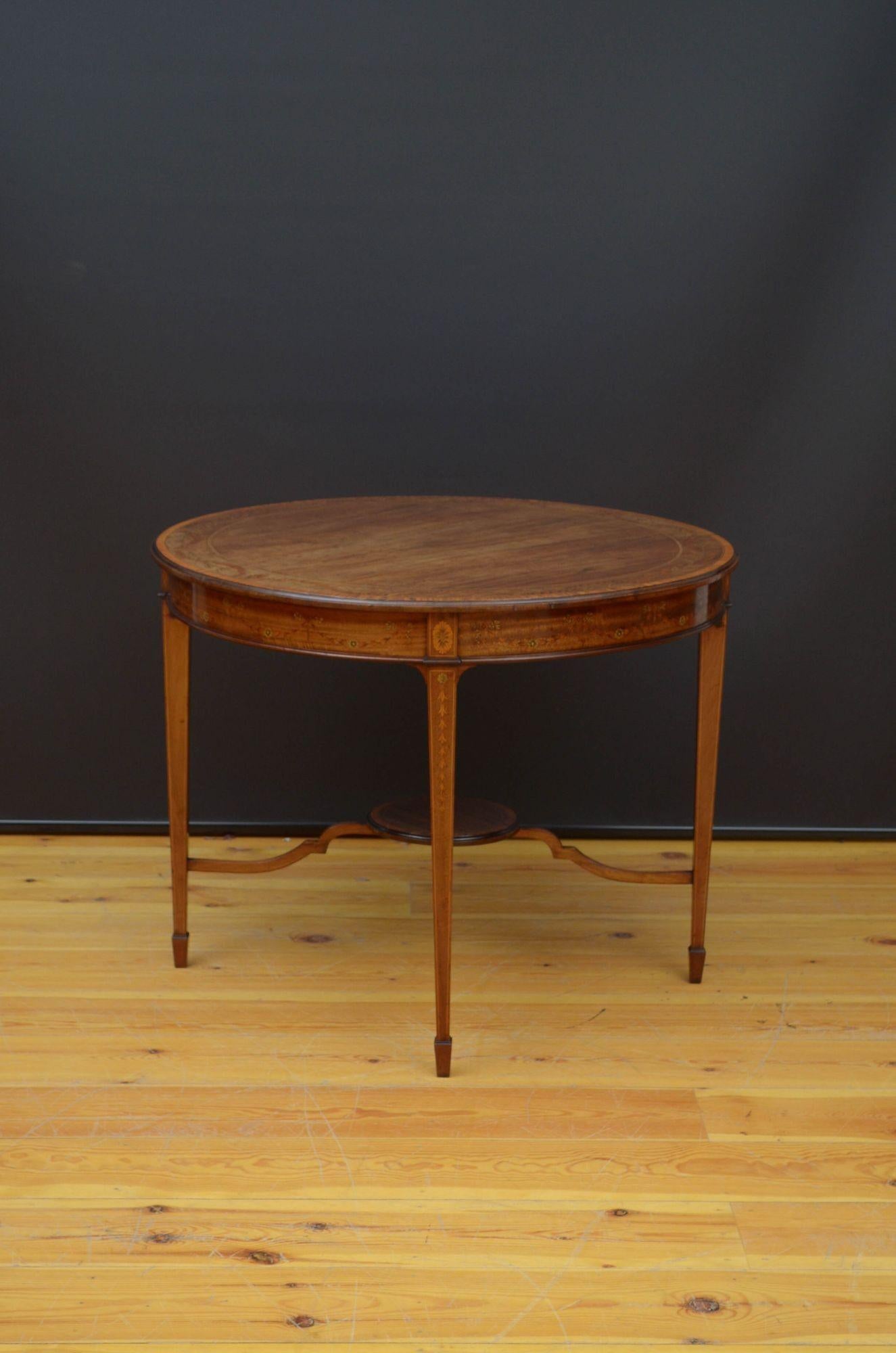 Edwardian Mahogany and Inlaid Centre Table For Sale 6