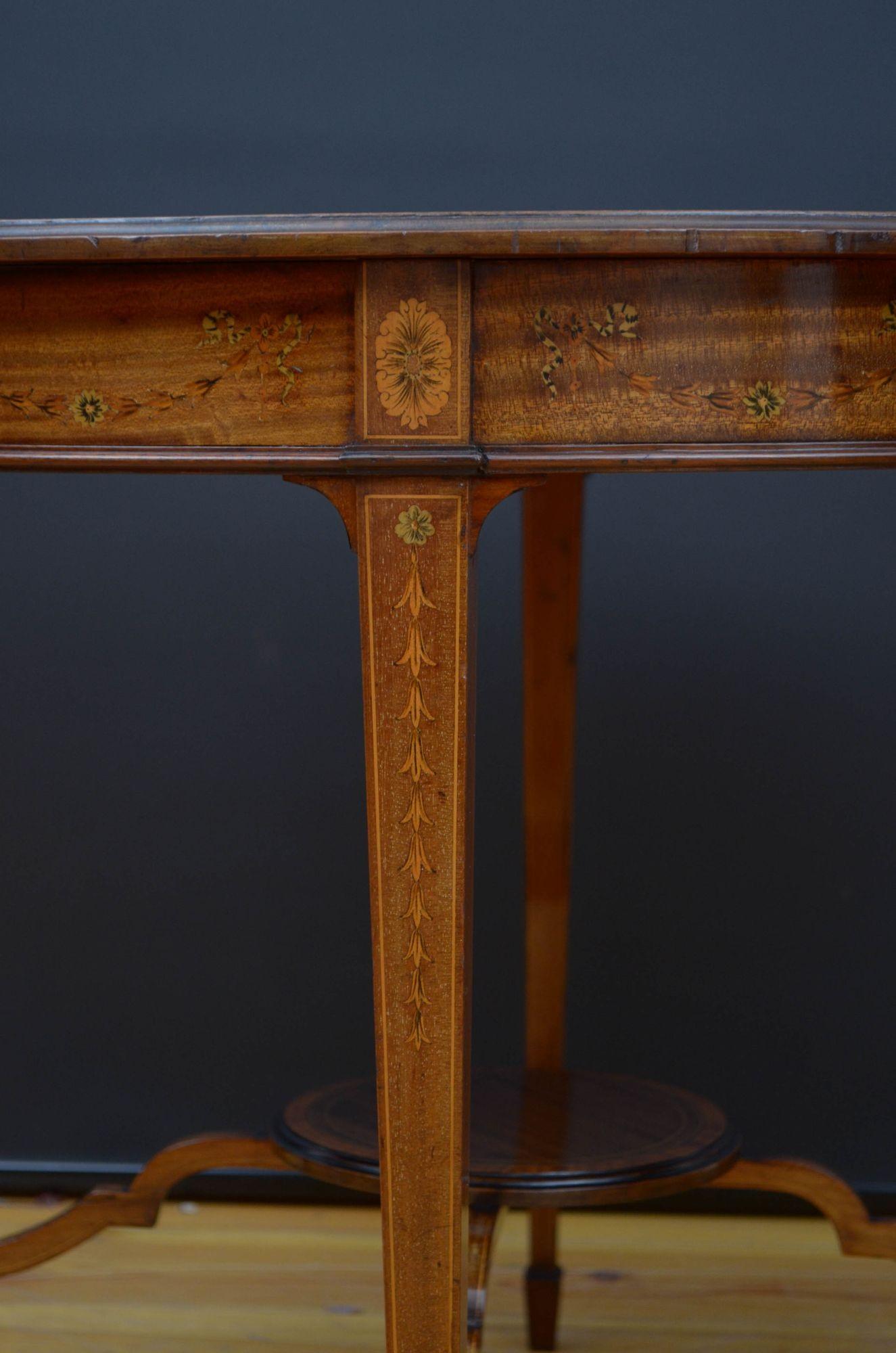 Edwardian Mahogany and Inlaid Centre Table For Sale 7