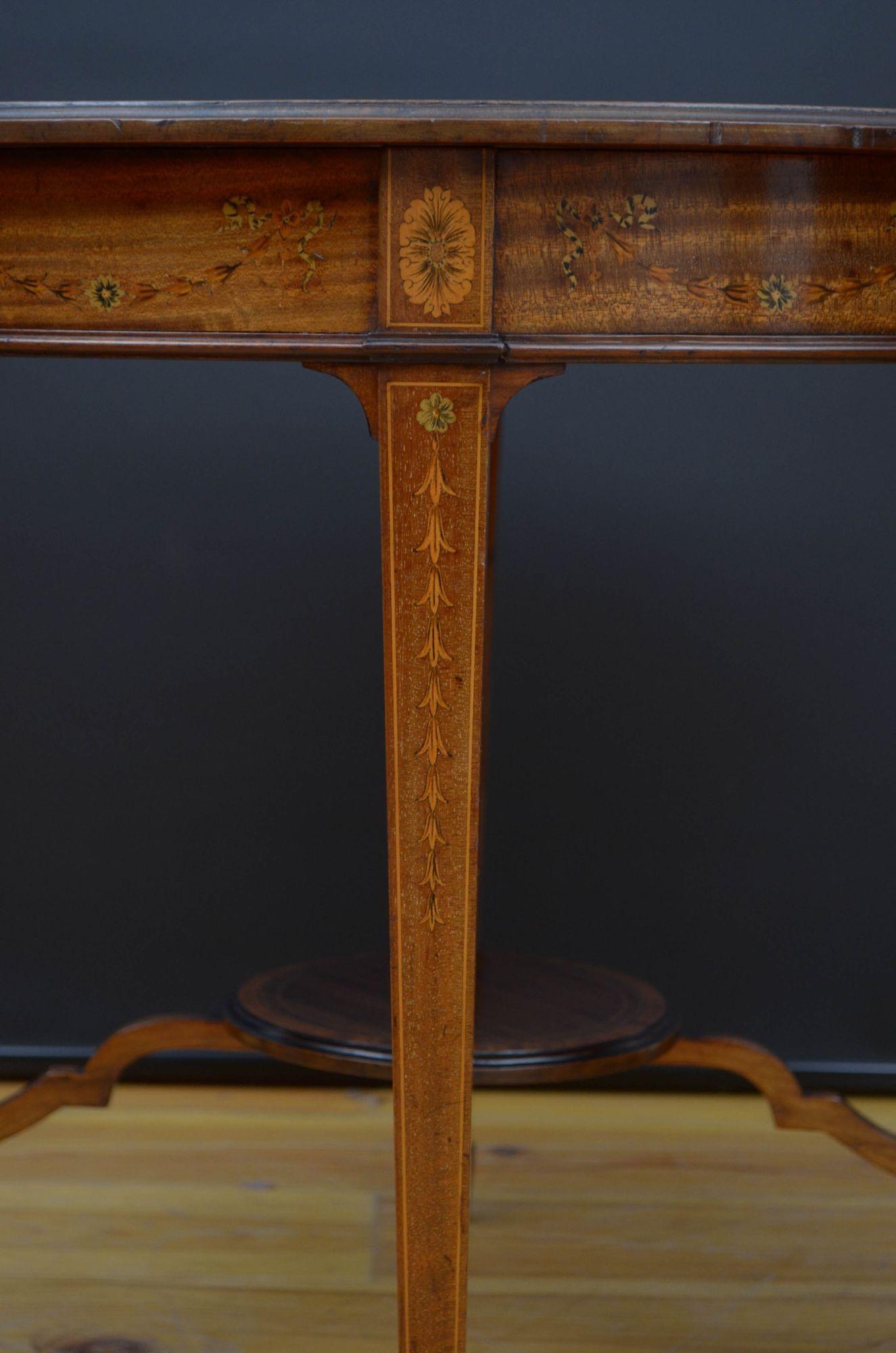 Edwardian Mahogany and Inlaid Centre Table For Sale 11