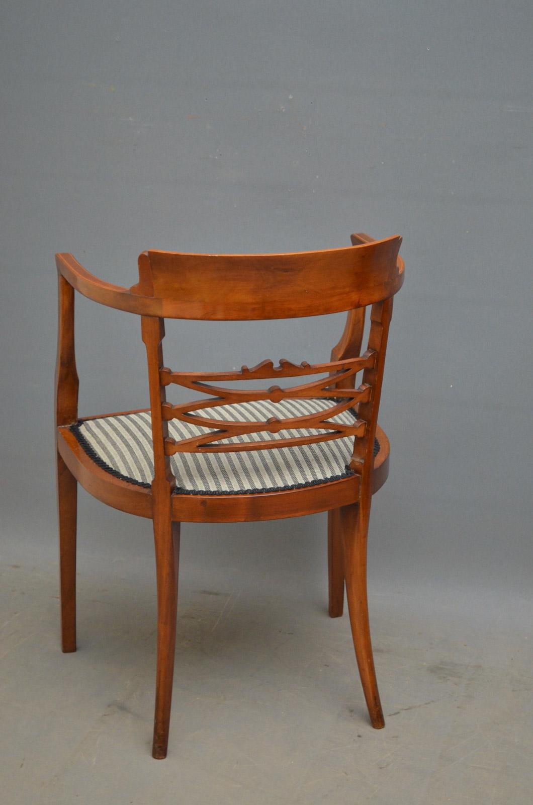 Edwardian Mahogany and Inlaid Chair 2
