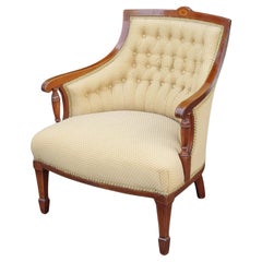 Sillón eduardiano de caoba e incrustaciones para niños