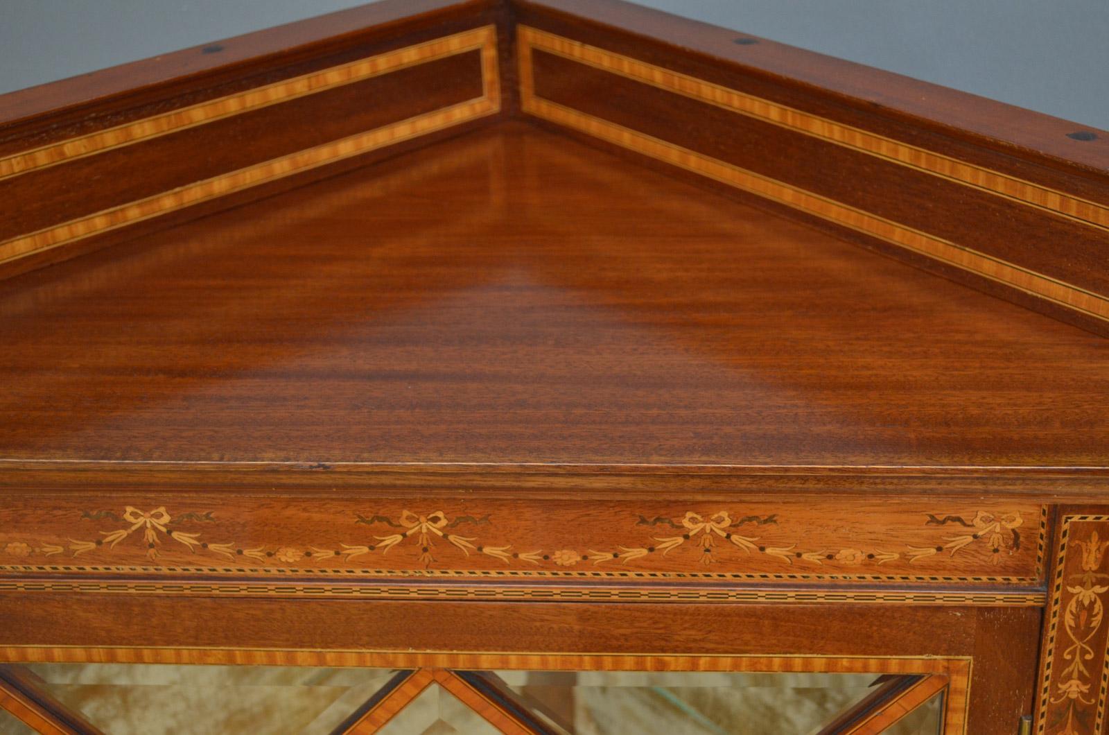 edwardian mahogany display cabinet