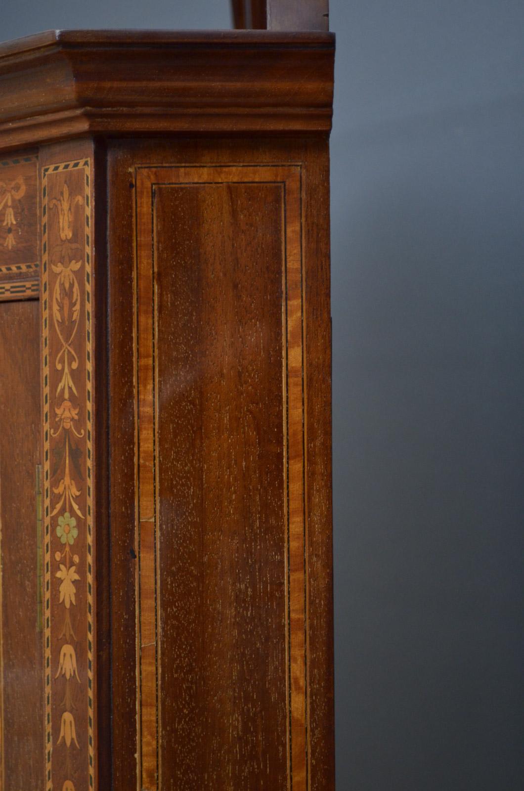 Edwardian Mahogany and Inlaid Corner Display Cabinet 2