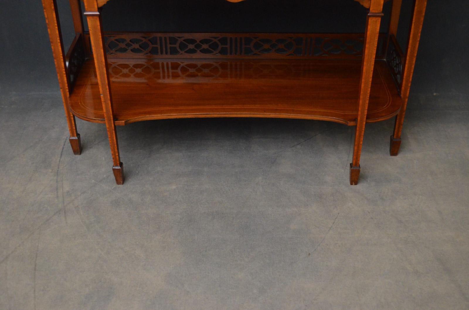 Edwardian Mahogany and Inlaid Display Cabinet 1