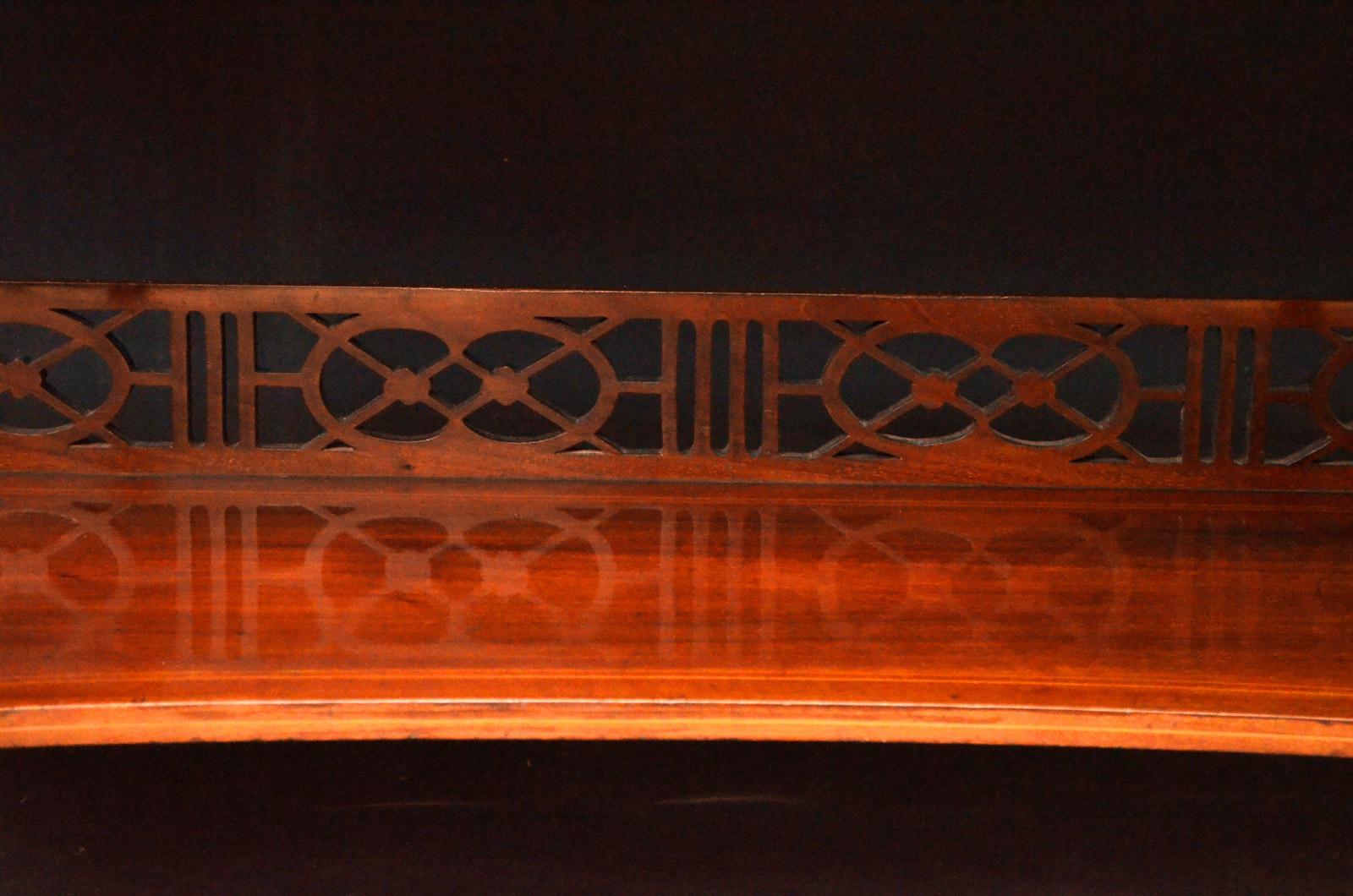 Edwardian Mahogany and Inlaid Display Cabinet 4
