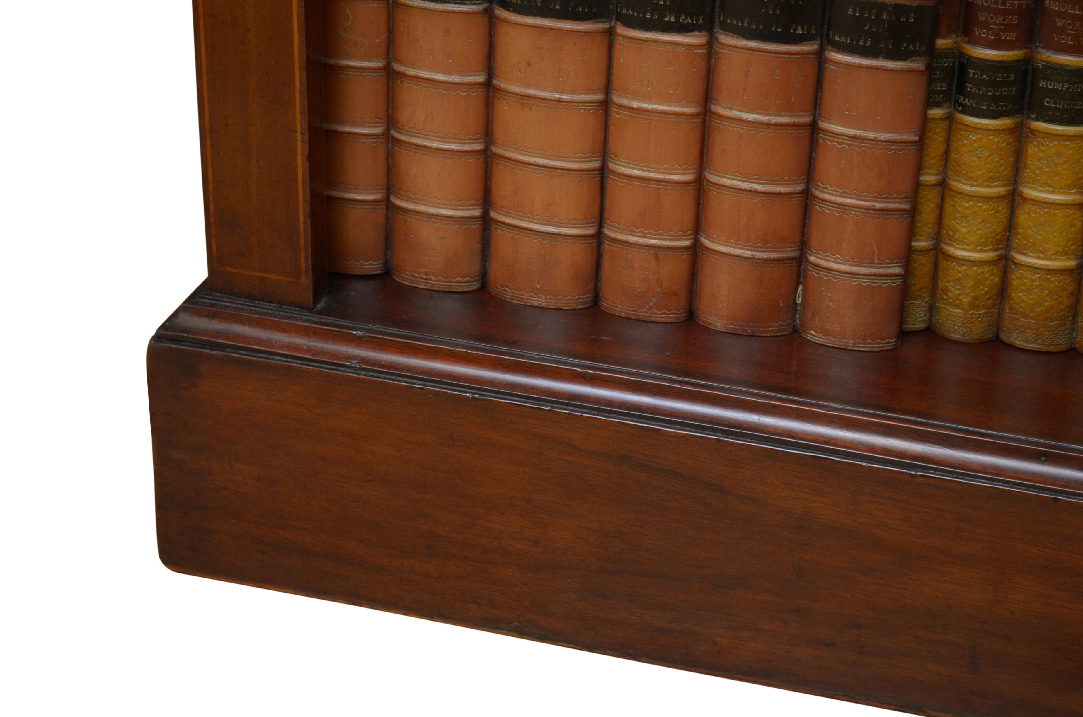 Edwardian Mahogany And Inlaid Open Bookcase 6