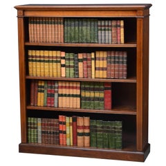 Edwardian Mahogany and Inlaid Open Bookcase