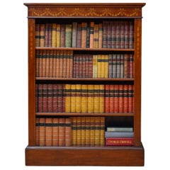 Edwardian Mahogany And Inlaid Open Bookcase