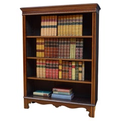 Edwardian Mahogany and Inlaid Open Bookcase