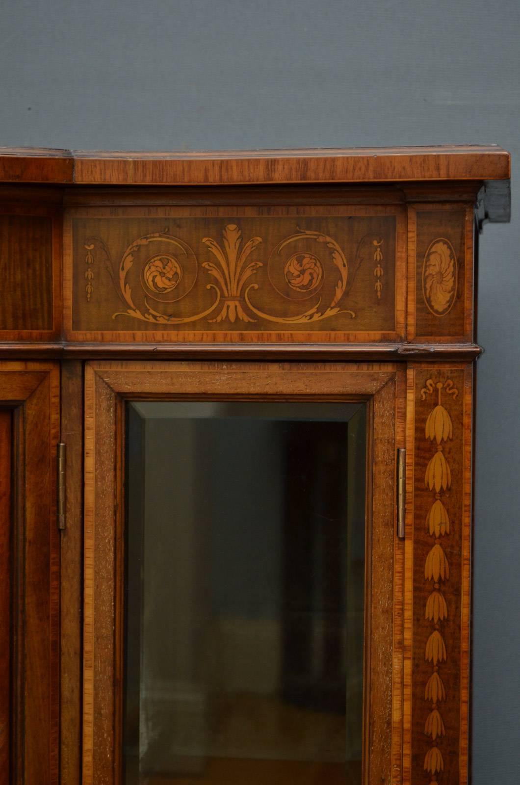 Edwardian Mahogany and Satinwood Cabinet 1