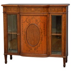 Antique Edwardian Mahogany and Satinwood Cabinet