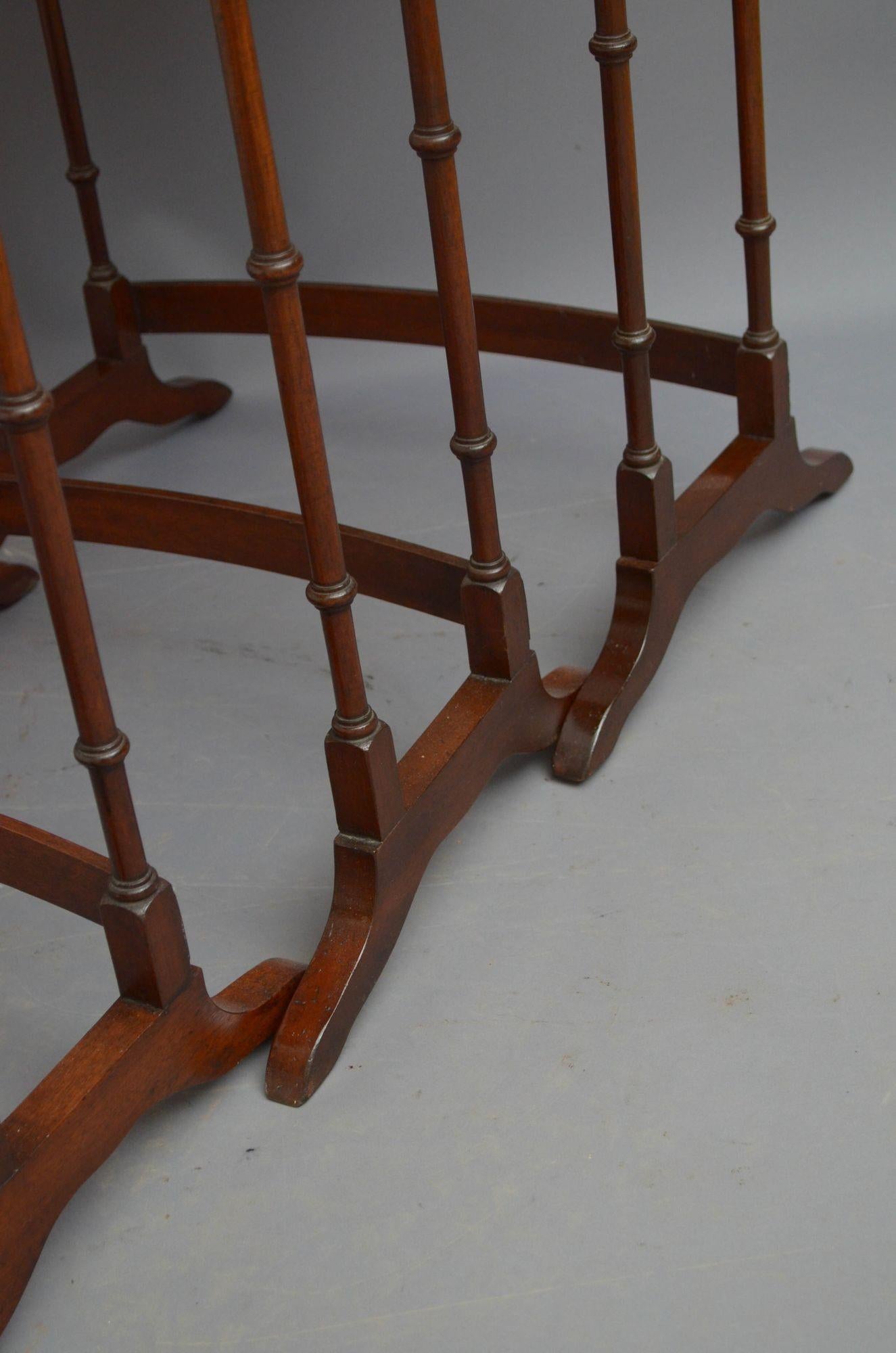 Edwardian Mahogany and Satinwood Nest of Tables For Sale 9
