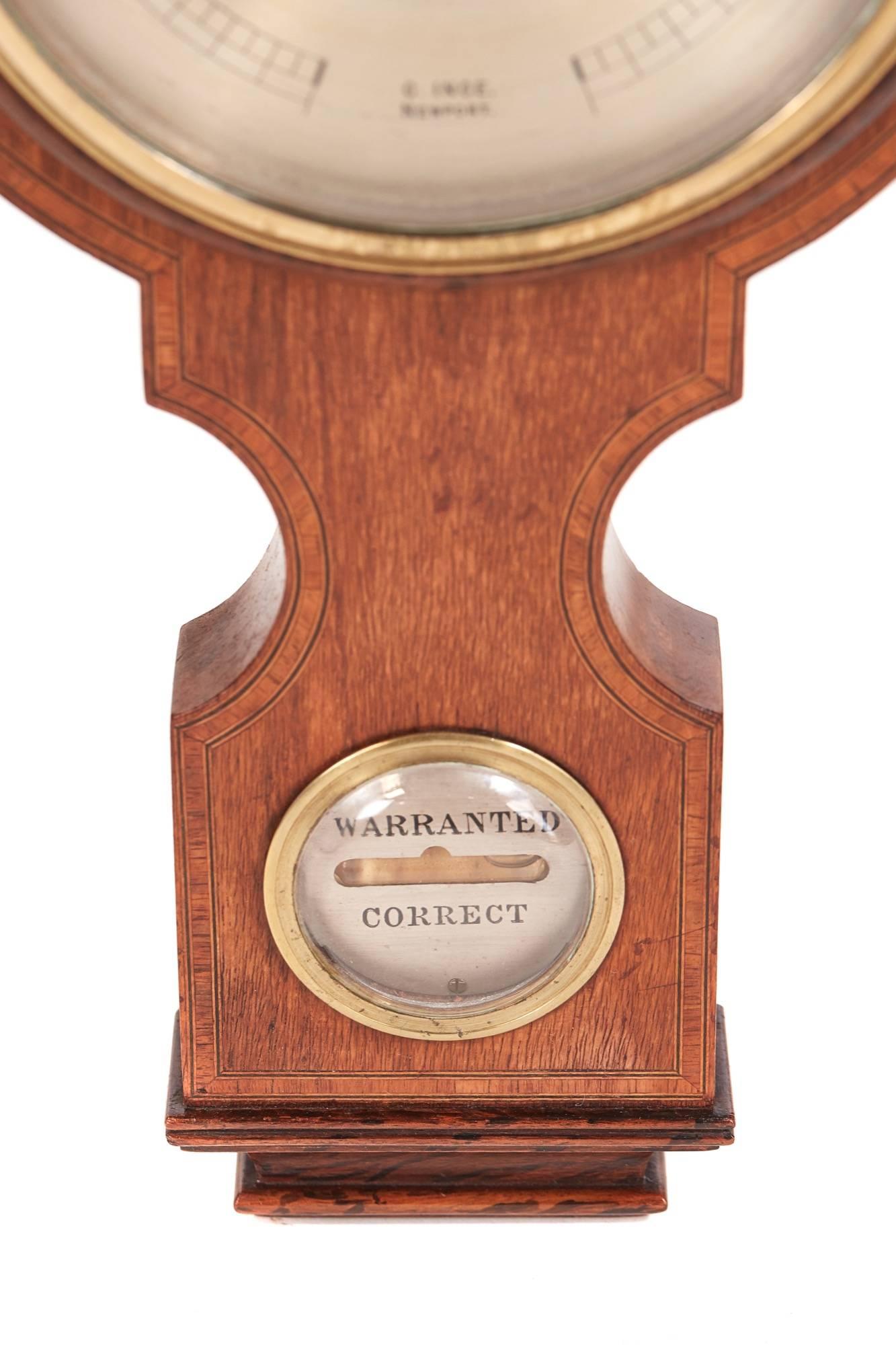 20th Century Edwardian Mahogany Aneroid Banjo Barometer