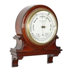 Edwardian Mahogany Aneroid Barometer