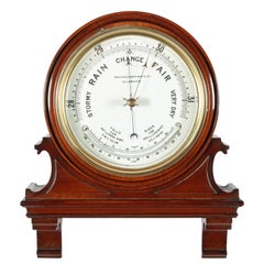 Edwardian Mahogany Aneroid Barometer