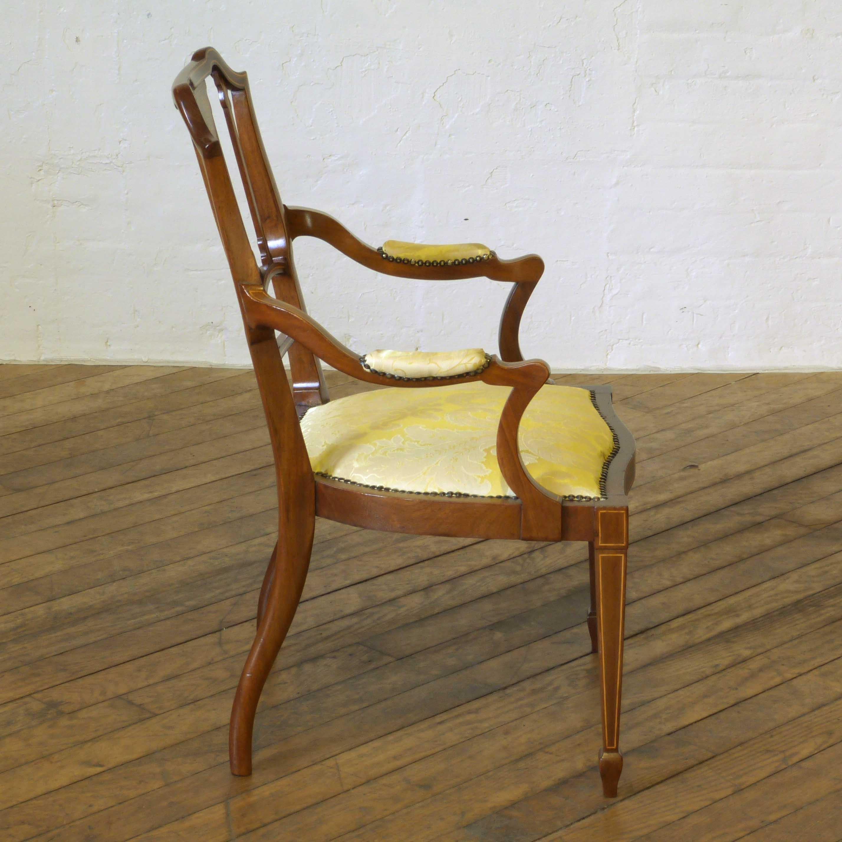 Edwardian Mahogany Armchair In Good Condition In Manchester, GB