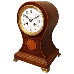 Edwardian Mahogany Balloon Clock