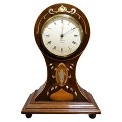 Edwardian Mahogany Balloon Mantel Clock, Asprey, London