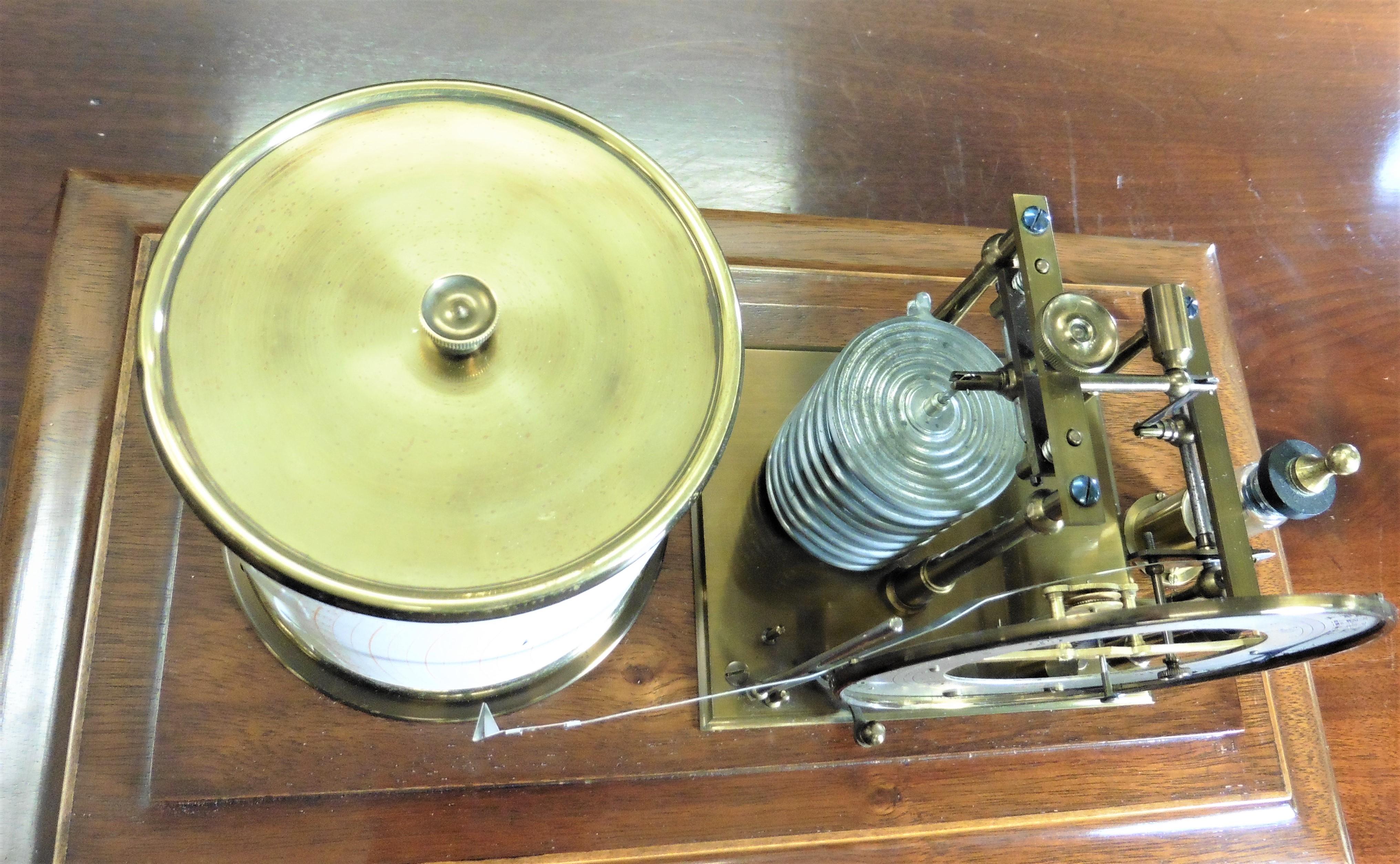 Edwardian Mahogany Barograph by Hamilton and Inches, Edinburgh For Sale 3