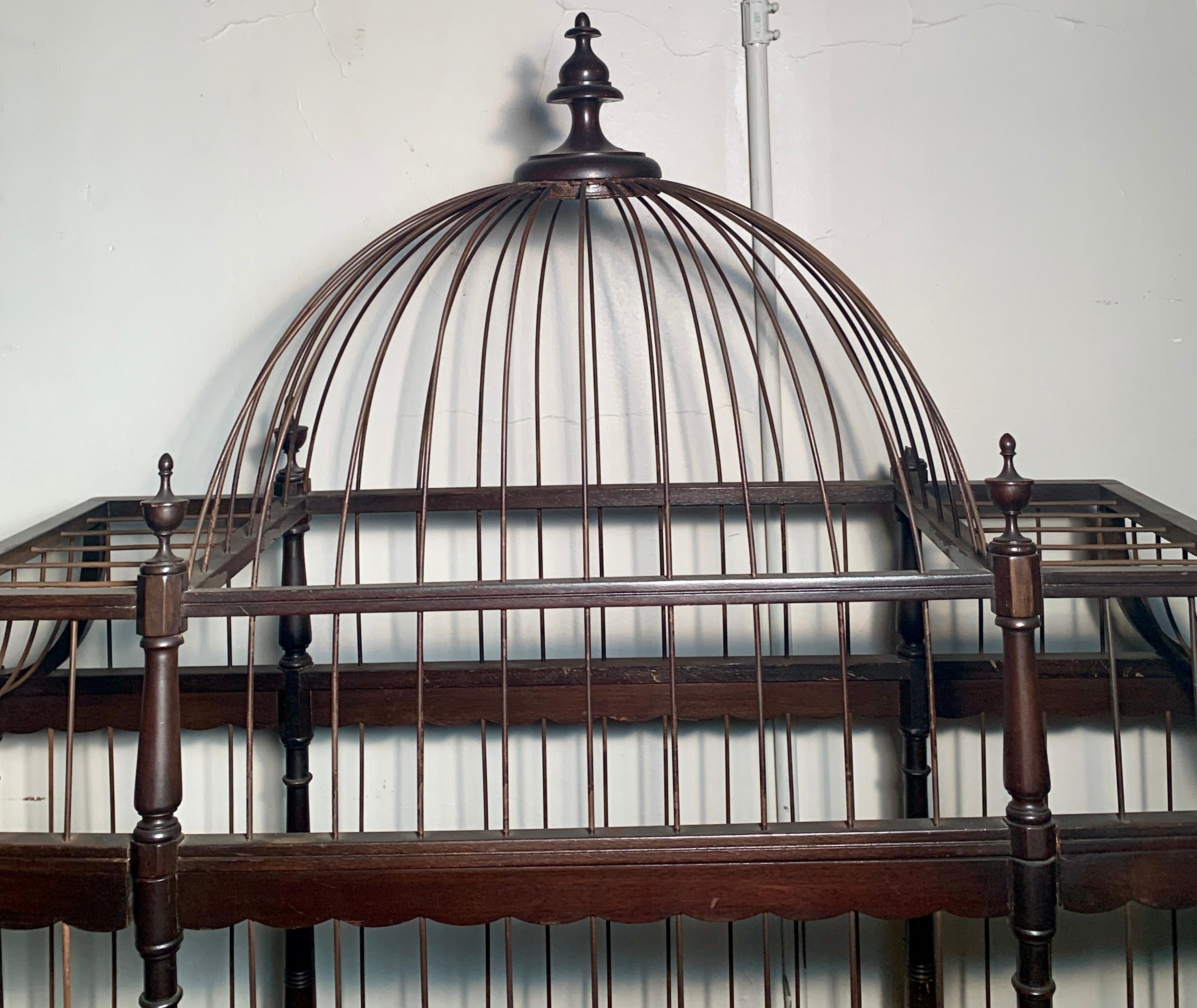 Edwardian mahogany bird cage, circa 1940
EBC001.