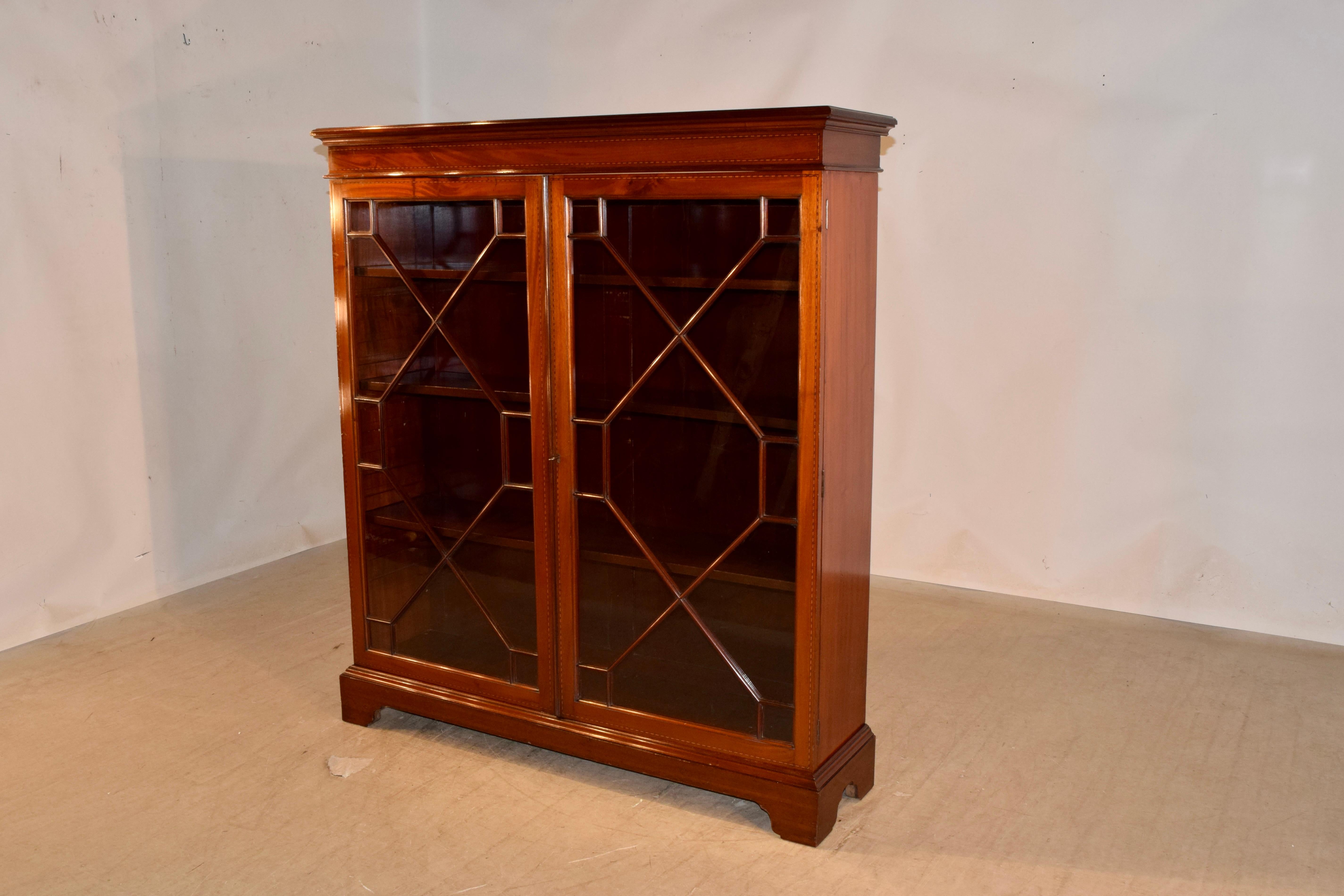 Edwardian Mahogany Bookcase, c.1920 In Good Condition In High Point, NC