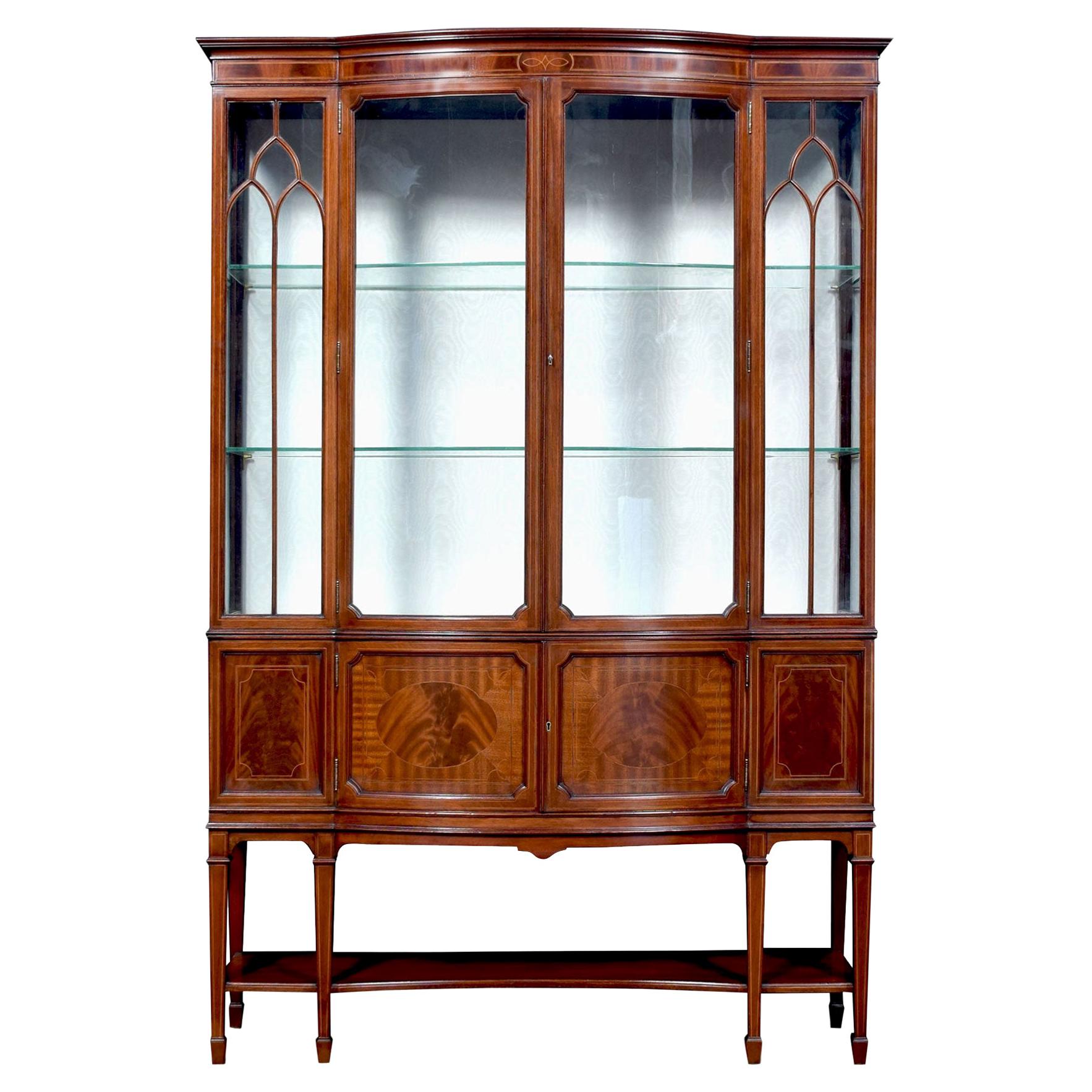 Edwardian Mahogany Bow Front Display at 1stDibs edwardian