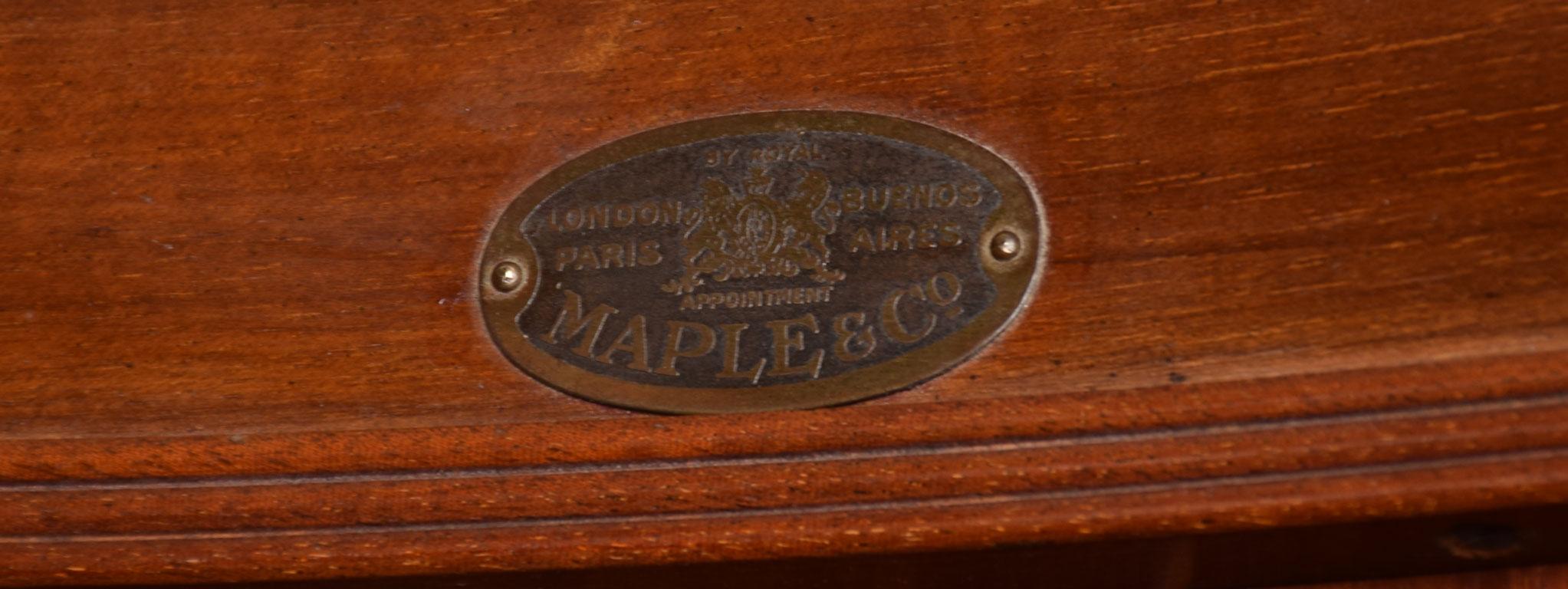 Edwardian Mahogany Bow Fronted Wardrobe by Maple and Co. 5