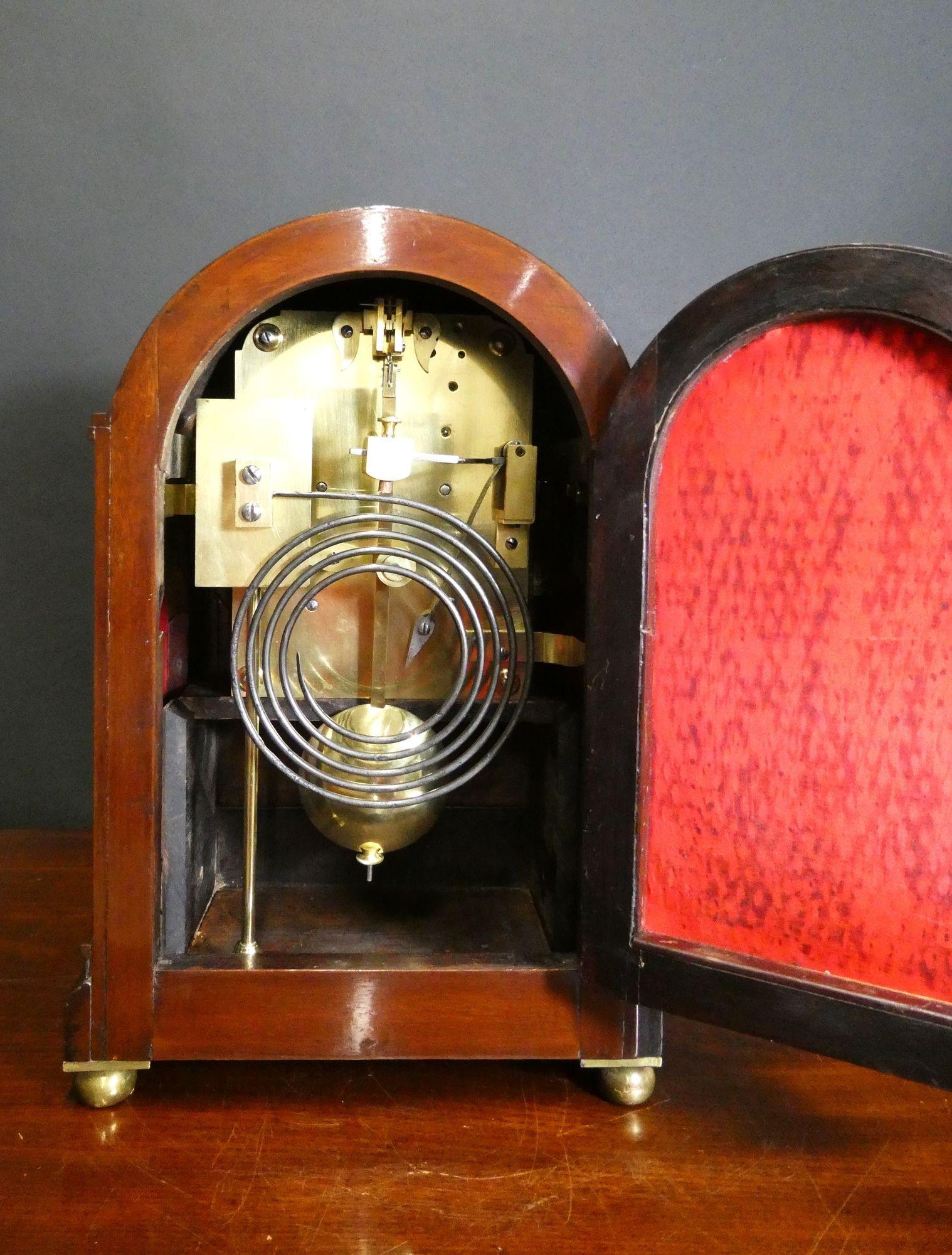Early 20th Century Edwardian Mahogany Bracket Clock, Dent, London For Sale