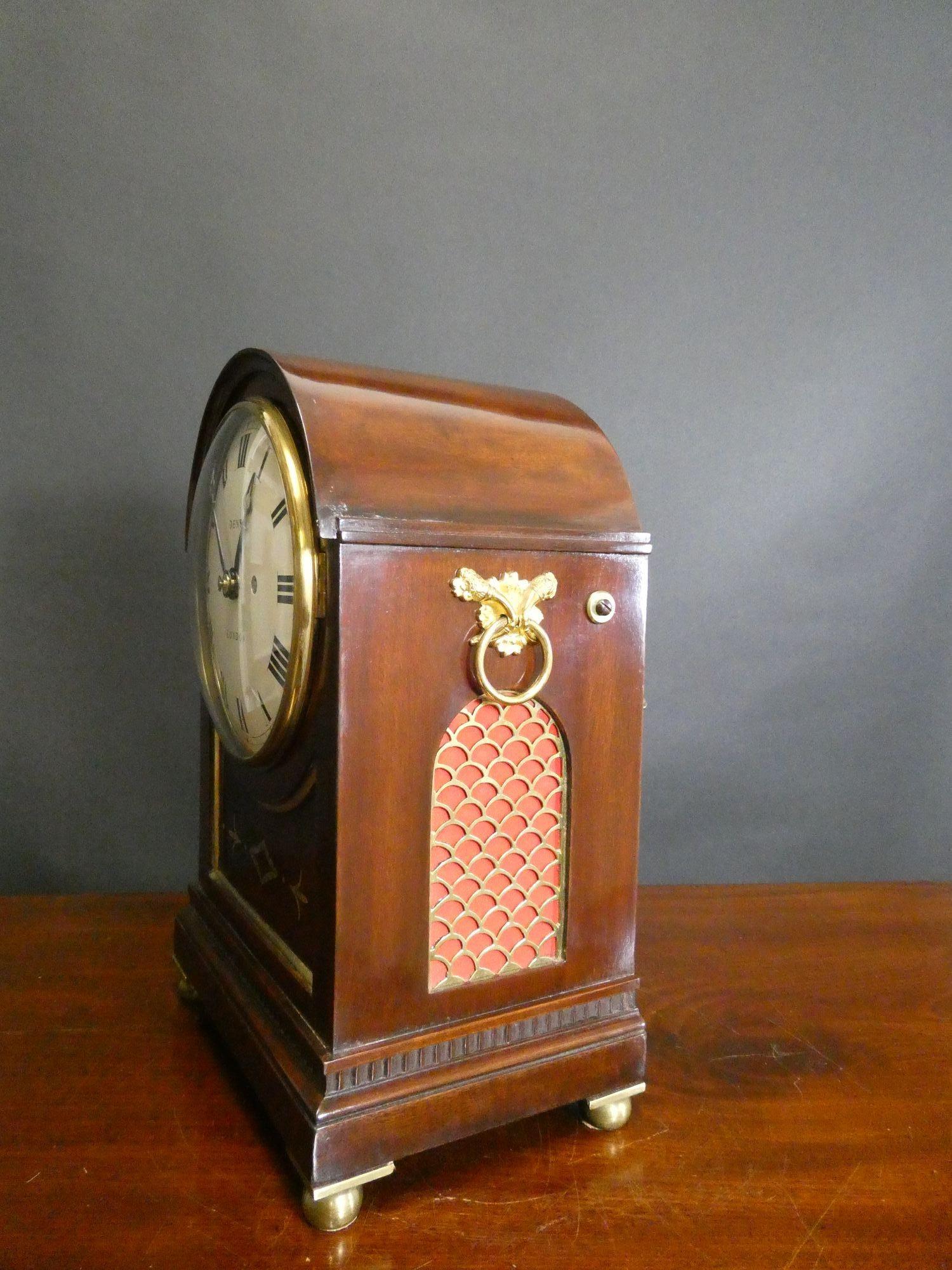 Edwardian Mahogany Bracket Clock, Dent, London For Sale 2
