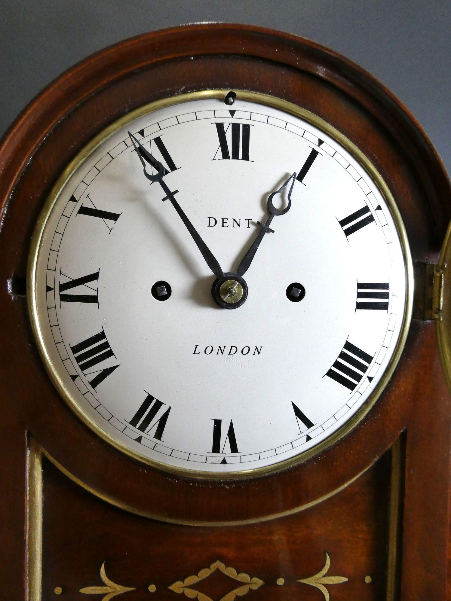 Edwardian Mahogany Bracket Clock, Dent, London For Sale 3