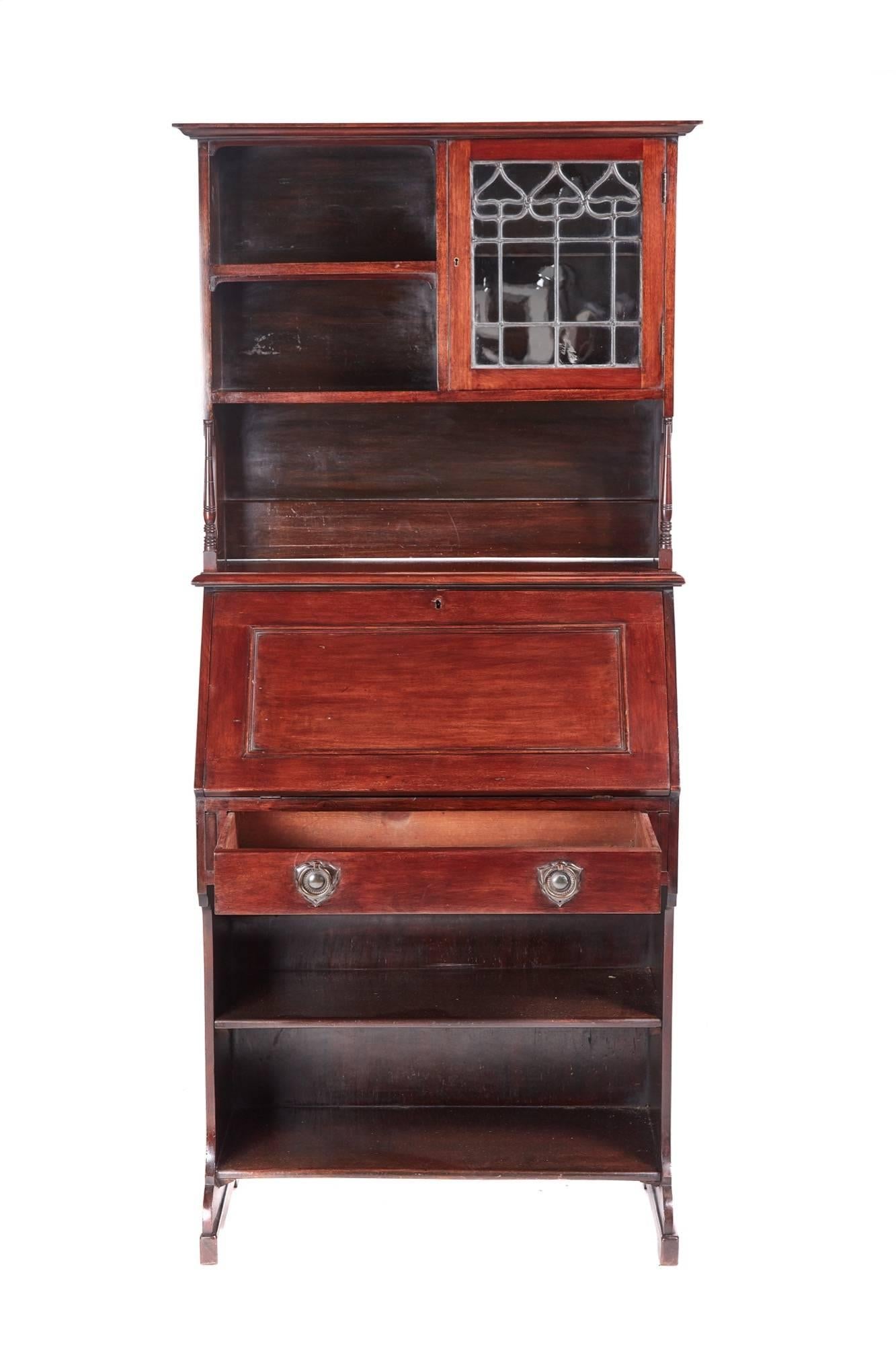 Edwardian Mahogany Bureau Cabinet 8