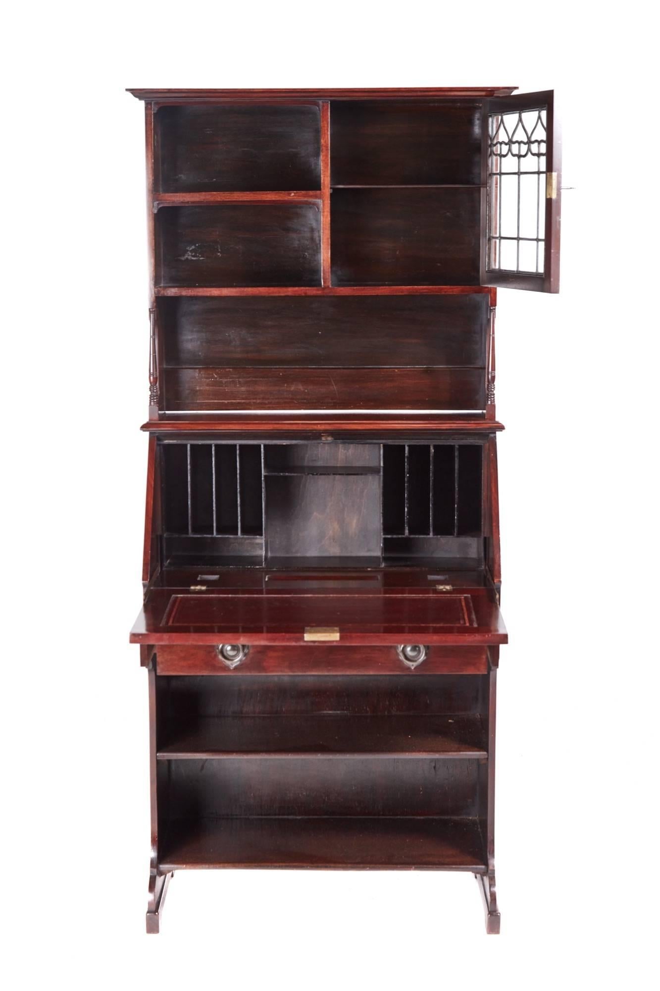 Edwardian Mahogany Bureau Cabinet 3