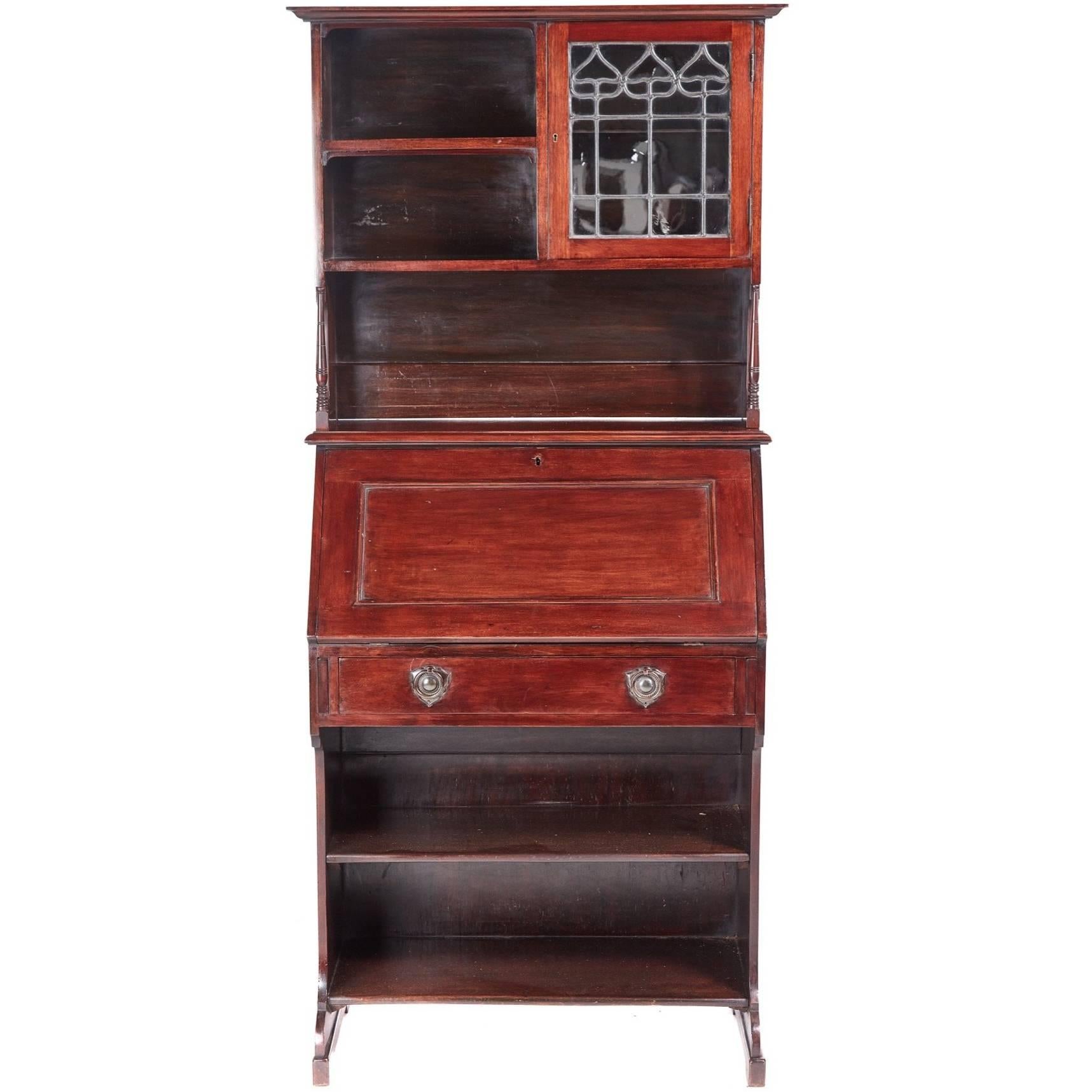 Edwardian Mahogany Bureau Cabinet