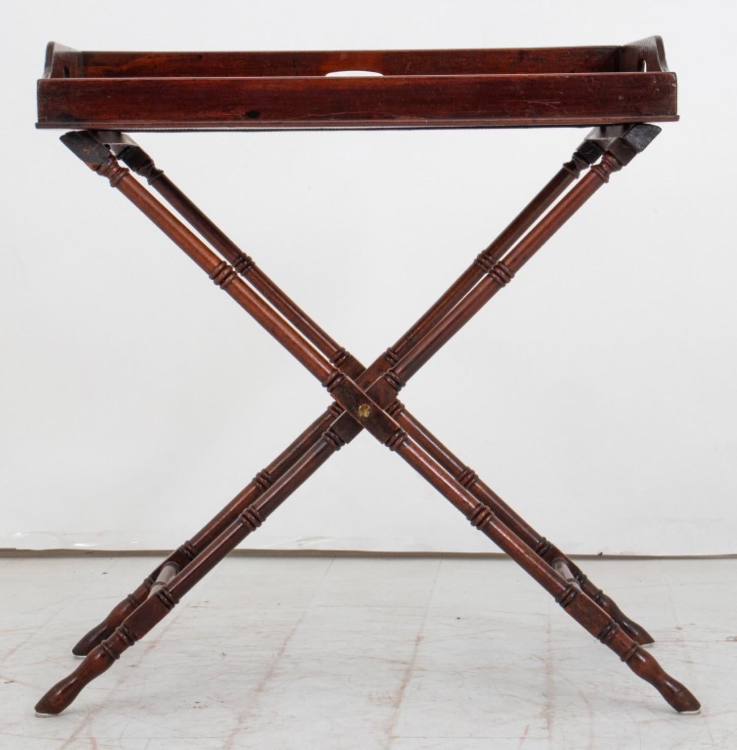 Edwardian Mahogany Butler Tray on Stand, ca. 1910 For Sale 4