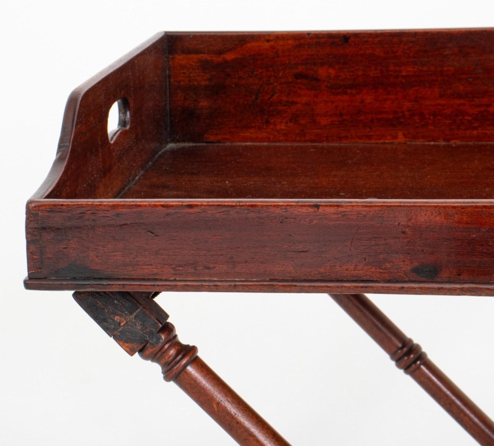 Edwardian Mahogany Butler Tray on Stand, ca. 1910 For Sale 1