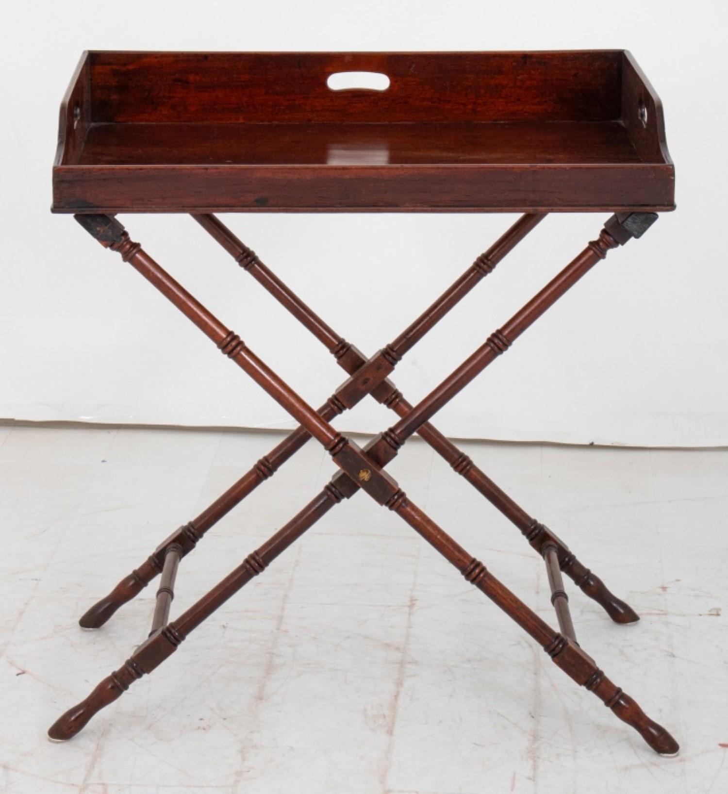 Edwardian Mahogany Butler Tray on Stand, ca. 1910 For Sale 3